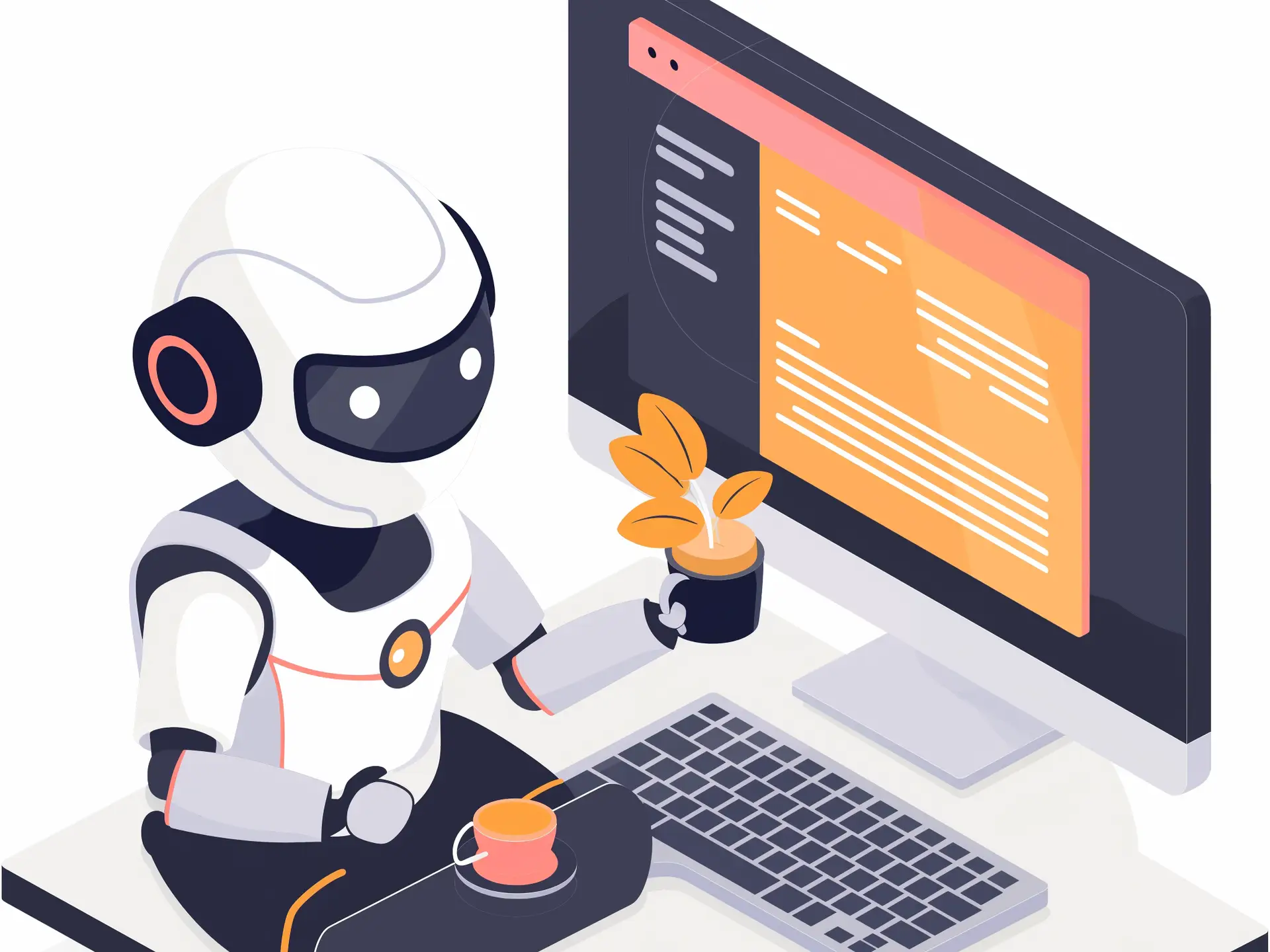 a robot automating wordpress