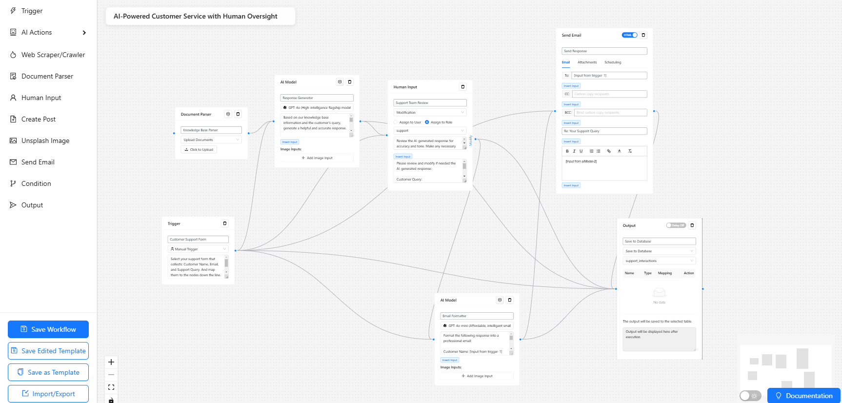 AI Workflow Automation plugin screenshot