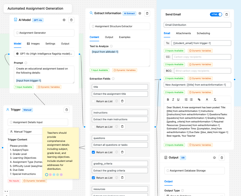 Automated Assignment Generator Workflow