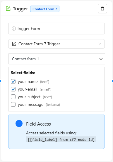 Contact Form 7 Trigger for AI Workflow Automation