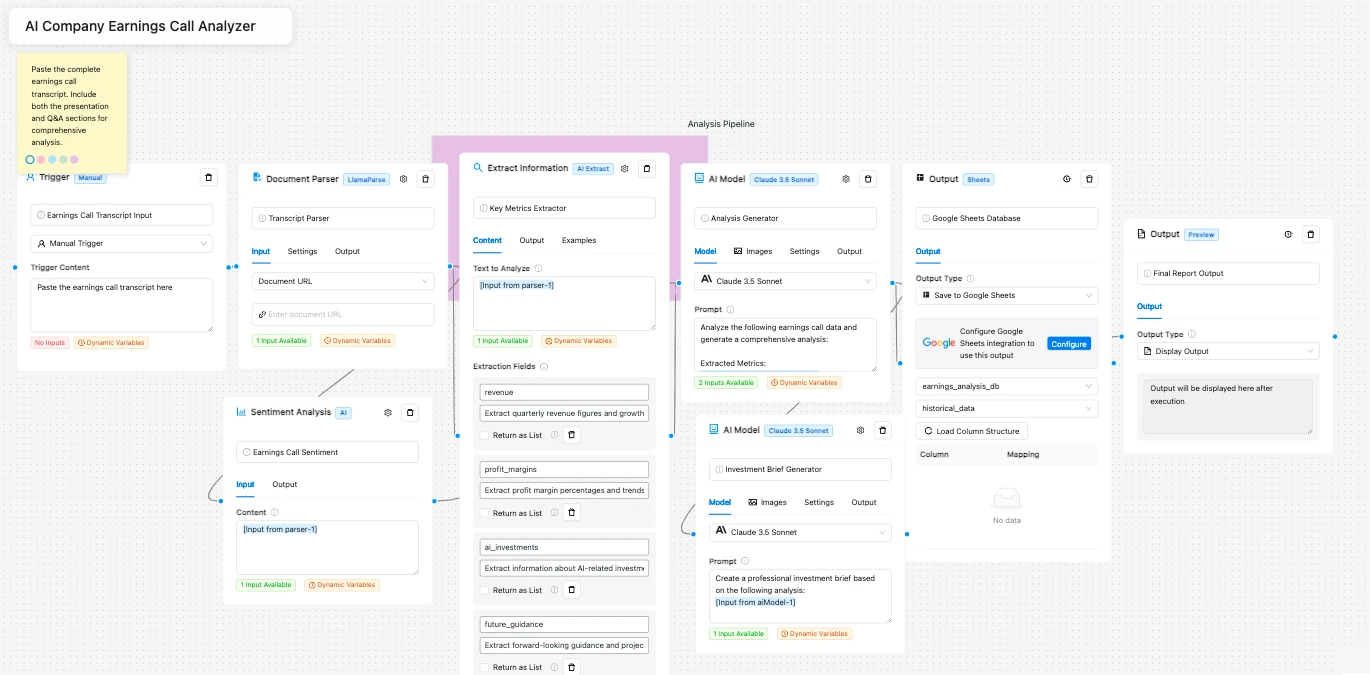 Agentic AI Stocks Workflow: AI Company Earnings Call Analyzer