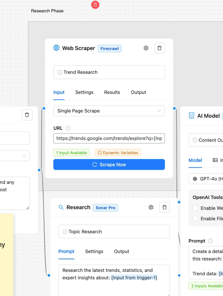 Blog Content Creation Workflows: webscraper
