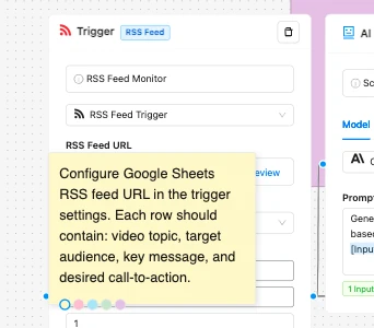 Short-Form Video Creation Workflow RSS Node