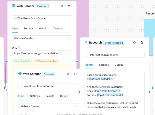 WordPress Comment Research Workflow AI models