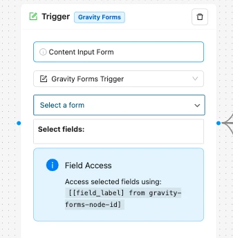Social Media Content Generator Workflow trigger