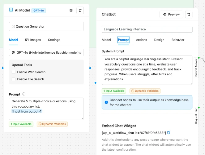 AI-Powered Language Learning Assistant ai models