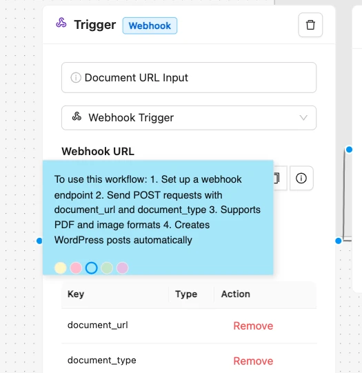 Document Data Parsing and Extraction trigger