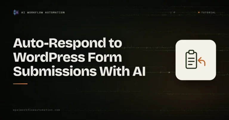 ai auto respond wordpress form submissions