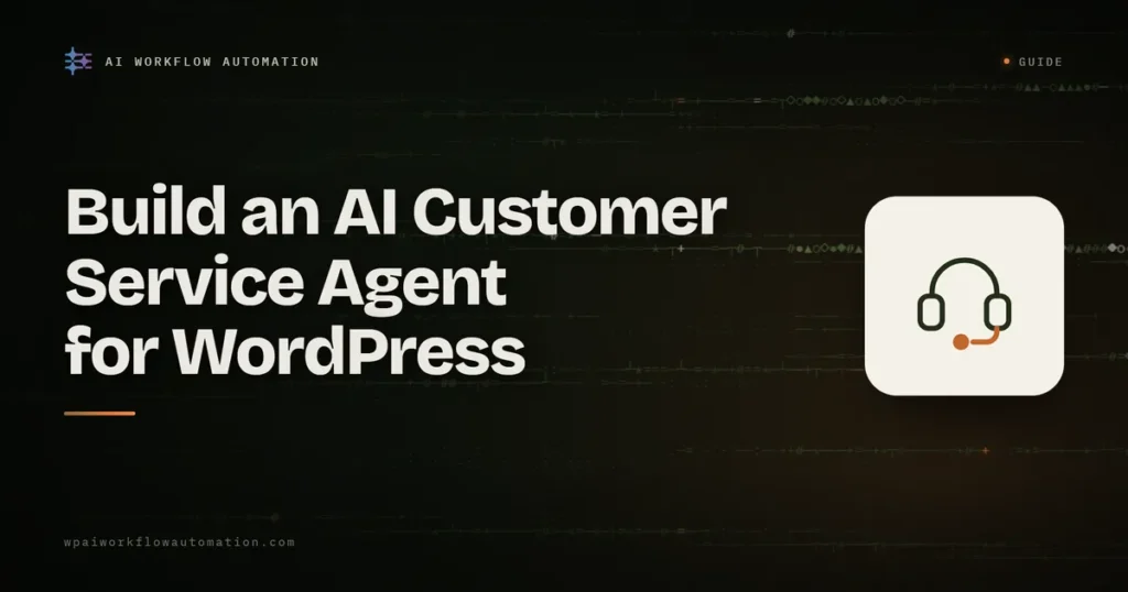 ai customer service agent wordpress