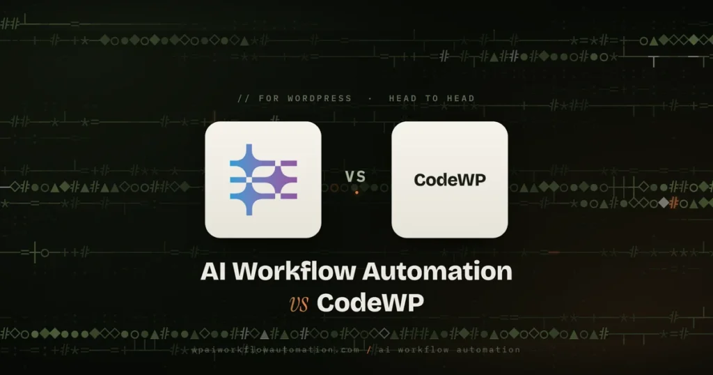 ai workflow automation vs codewp