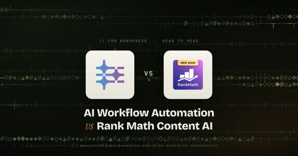 ai workflow automation vs rank math content ai