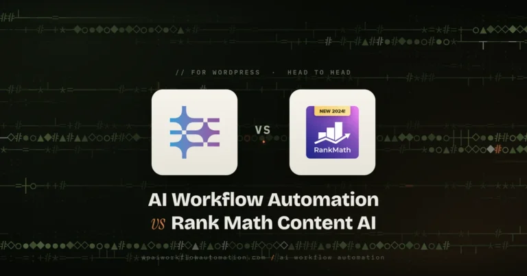 ai workflow automation vs rank math content ai