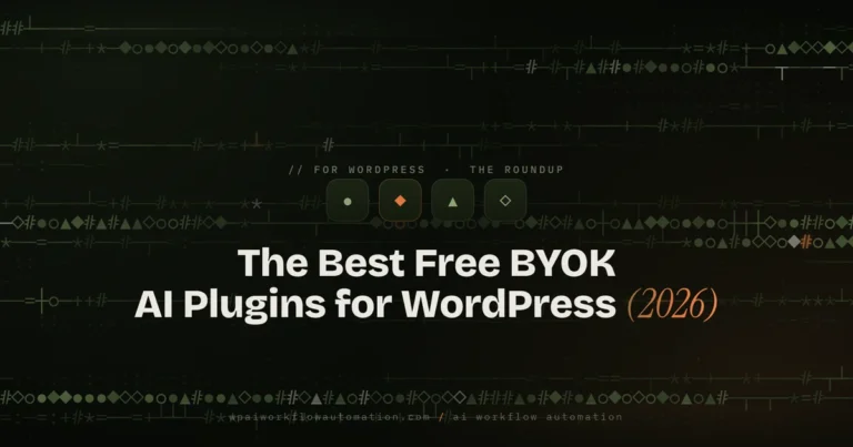 best free ai wordpress plugin byok 2026