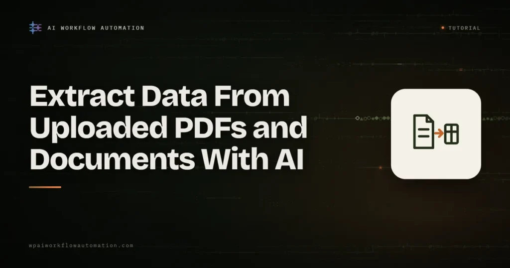 extract data from pdf wordpress ai