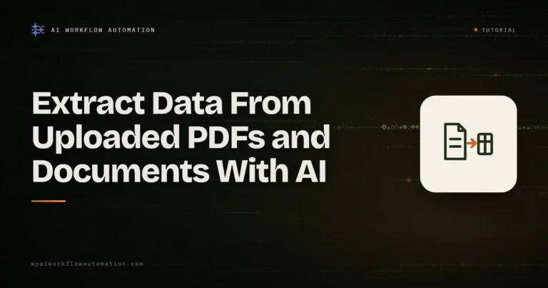 extract data from pdf wordpress ai