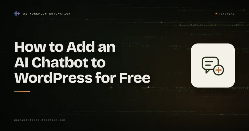 how to add ai chatbot to wordpress free
