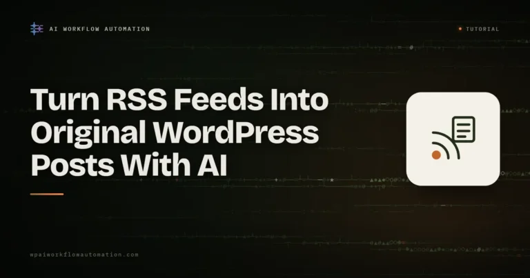 rss to wordpress posts with ai