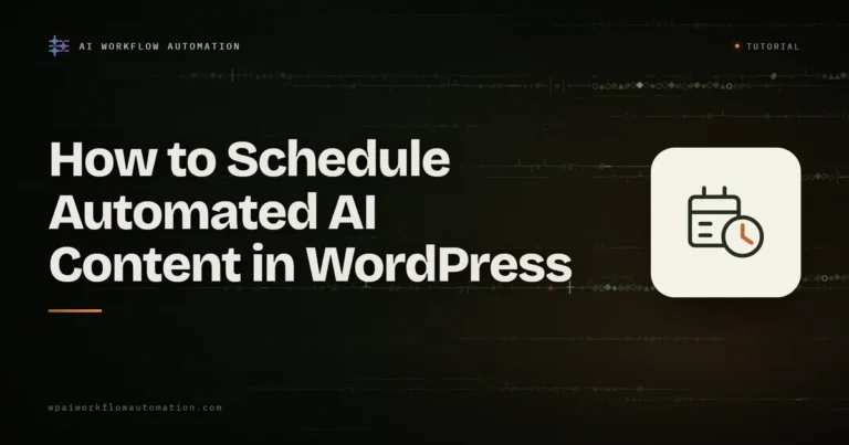 schedule automated ai content wordpress