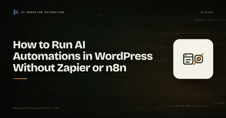 wordpress ai automation without zapier