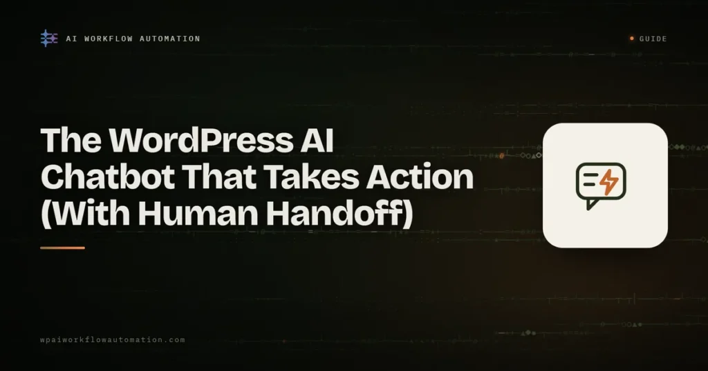 wordpress ai chatbot that takes action