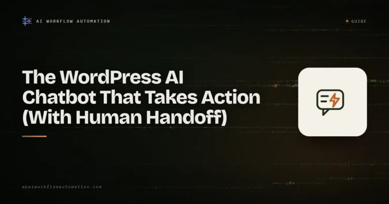 wordpress ai chatbot that takes action