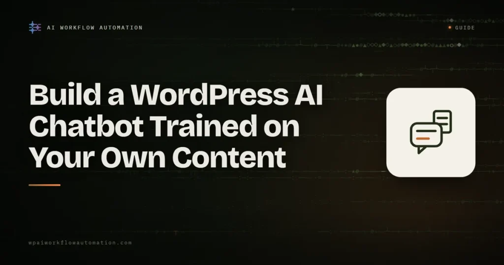 wordpress ai chatbot trained on your content