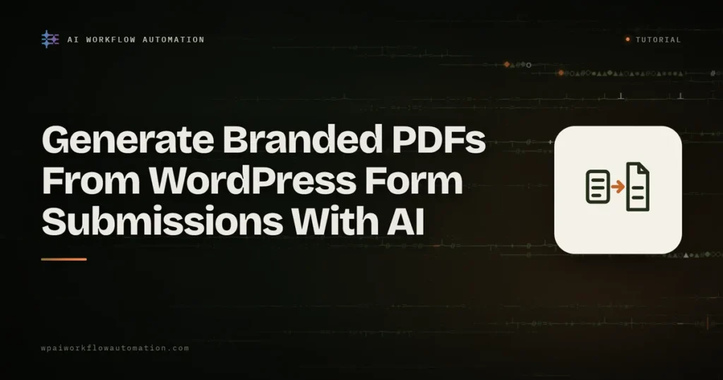 wordpress form to pdf with ai