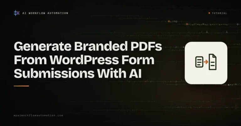 wordpress form to pdf with ai