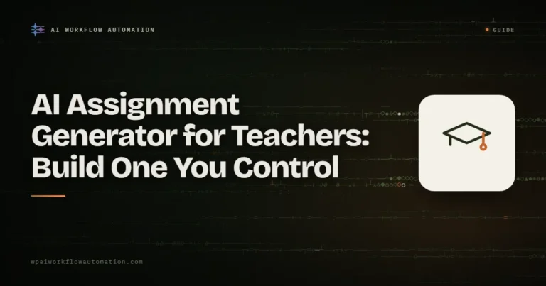AI assignment generator for teachers: build one you control
